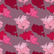 Seamless pattern with tulips N13