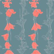 Seamless pattern with tulips N14