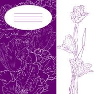Floral card with tulips N3