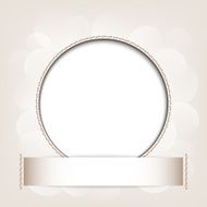 White circle on beige abstract background