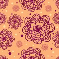 Seamless pattern with abstract flowers N31