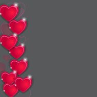 Happy Valentines Day card with heart Vector illustration N81