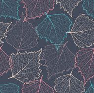 Colorful leaf silhouettes seamless N2