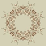 Floral frame with roses N5