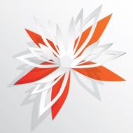 Flower cut out of paper