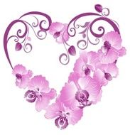 Heart from orchid branches N2