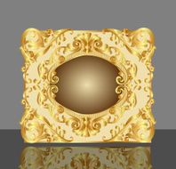 background frame with gold(en) pattern