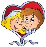 Cartoon wedding faces