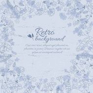 Vintage flowers background with text field N6