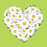 Flower bouquet love shaped with copy space