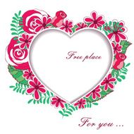 heart of roses with space for text N2