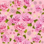 Flower texture with roses seamless N3