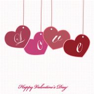 Valentines hearts Vector illustration