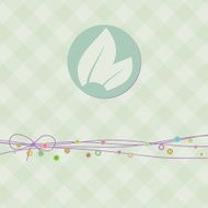 Square banner with leaf EPS 8