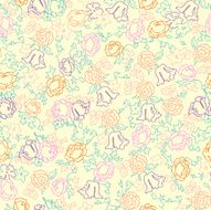 Cute flowers seamless N2