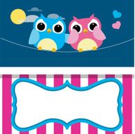 romantic owl couple in love