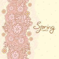 Cute floral romantic card Spring background