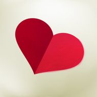 Valentines day paper origami template card EPS8 N2