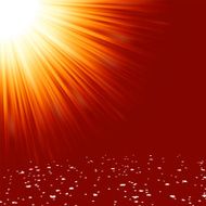 Little hearts on red and light EPS 8