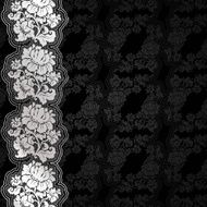 Silver flowers on background N2