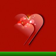 Vector paper heart romantic background