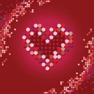 Red Halftone Vector Heart N2