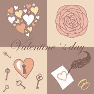 valentine symbols set