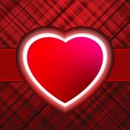 Red glow heart Valentines day card with EPS 8 N2