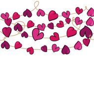 Hanging love hearts