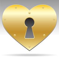 lock shape heart