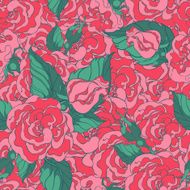 pink background with roses