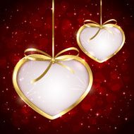 Hearts with bow