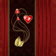 Three red diamond hearts N2