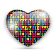 Valentine&#039;s Day Heart with Colorful Dots