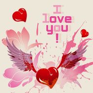 I love you vector card N2