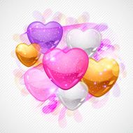 Valentine&#039;s Day vector background Gift card and flyer N9
