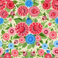 Texture seamless flowers khokhloma
