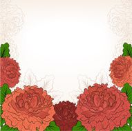 Abstract romantic background with peonies