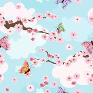 cherry blossoms background seamless