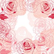Floral background with pink roses Vector illustration N3