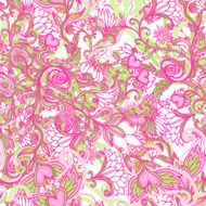 Cute pink floral seamless pattern background