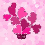 Valentine&#039;s Day with hearts