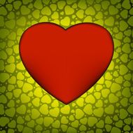 Love vector made from green hearts EPS 8