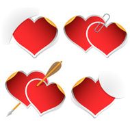 Heart stickers collection
