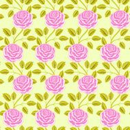 Seamless floral pattern with pink roses
