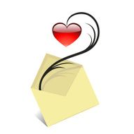 red heart and letter
