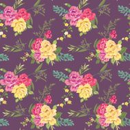 Flower Background - Seamless Floral Shabby Chic Pattern N2