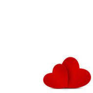 Valentine Day Heart on White Background