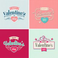 set of vintage lettering backgrouns