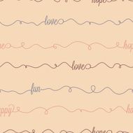 Vector seamless pattern with lettering love N2